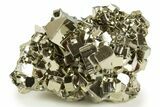 Gleaming Striated Cubic Pyrite Cluster - Peru #337371-1